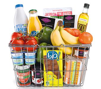 Panier de courses Monoprix