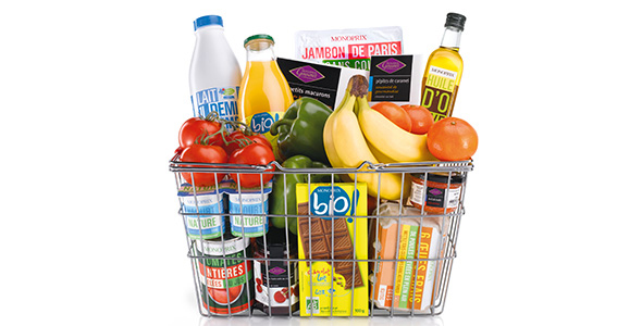 Panier de courses Monoprix