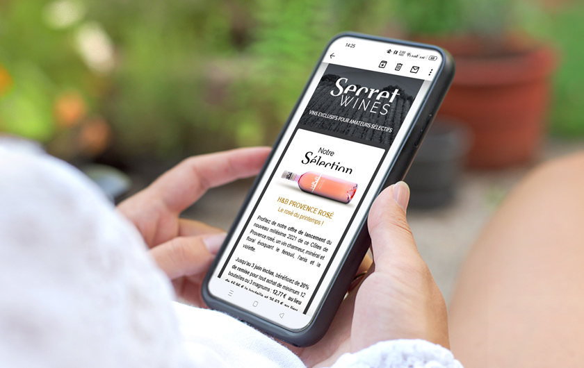 Newsletter responsive vue sur un téléphone mobile