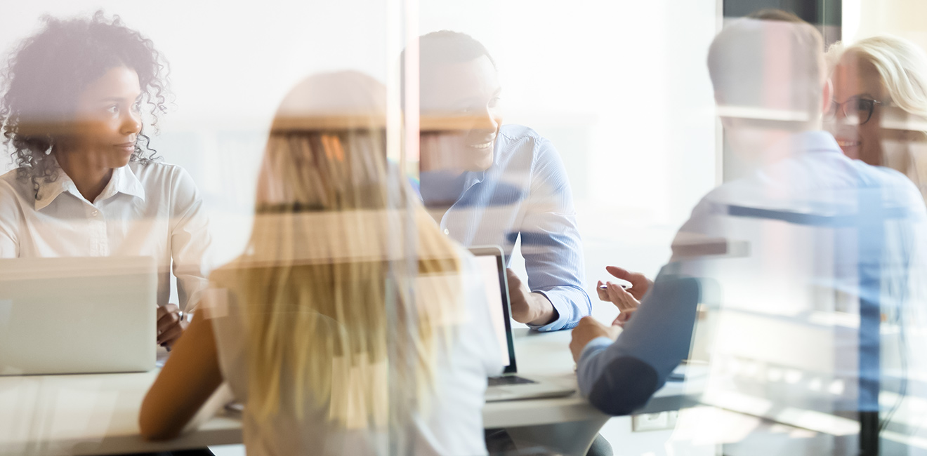 team in a meeting